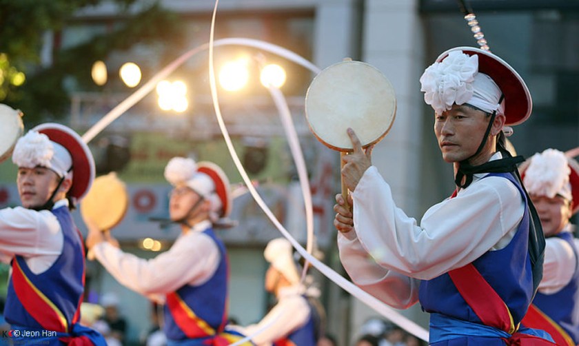 Traditional dancers at the Gangneung Danoje Festival