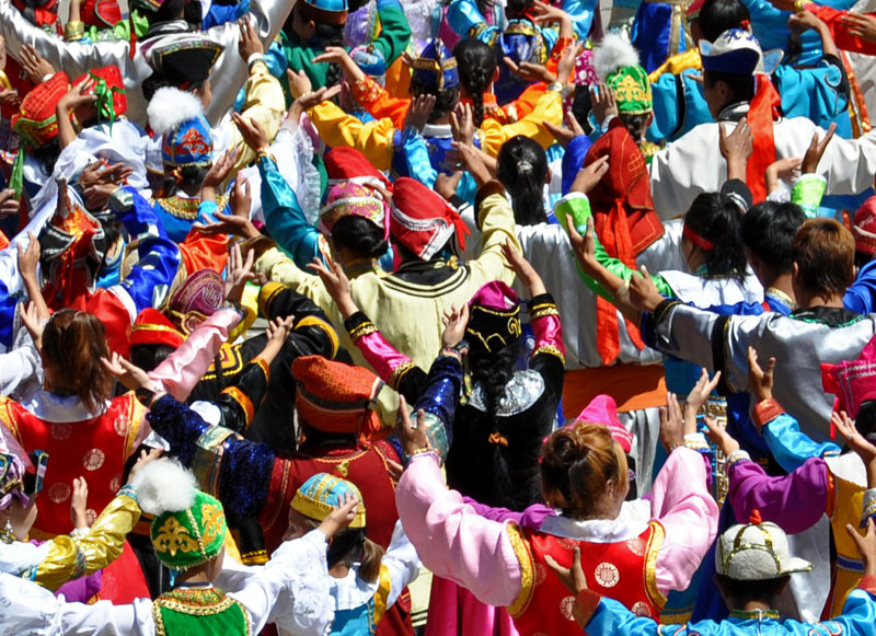 Crowds at the Naadam Festival