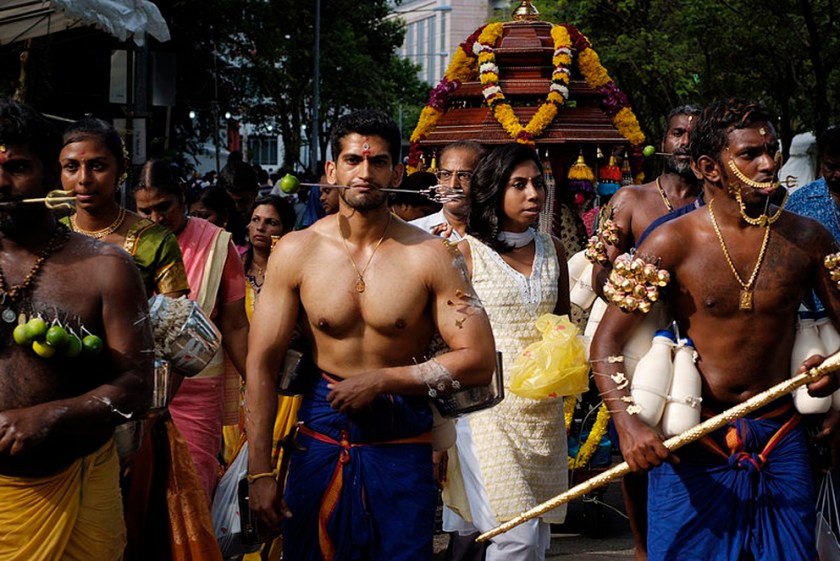 Participants at the Thaipusam festival